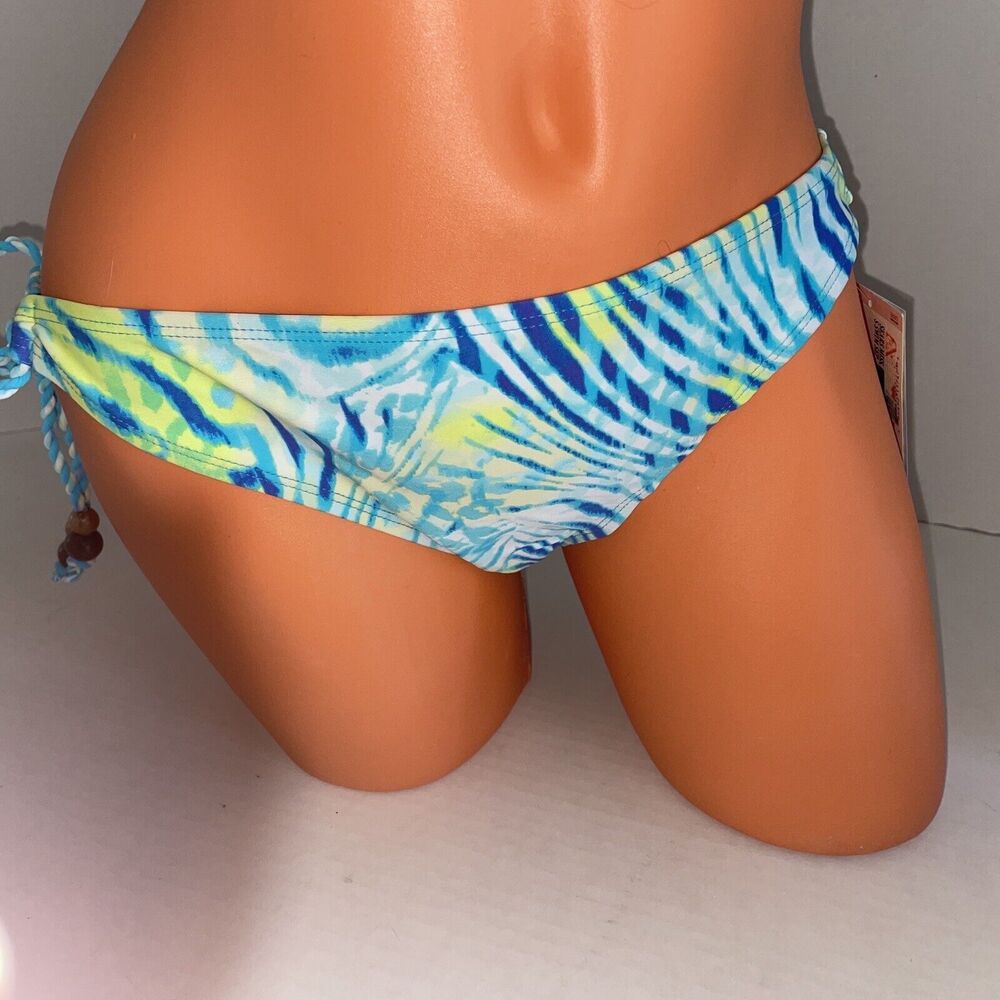 Joe Boxer Bikini Bottom Blue Green And White‎ Size Large Junior 051-057
